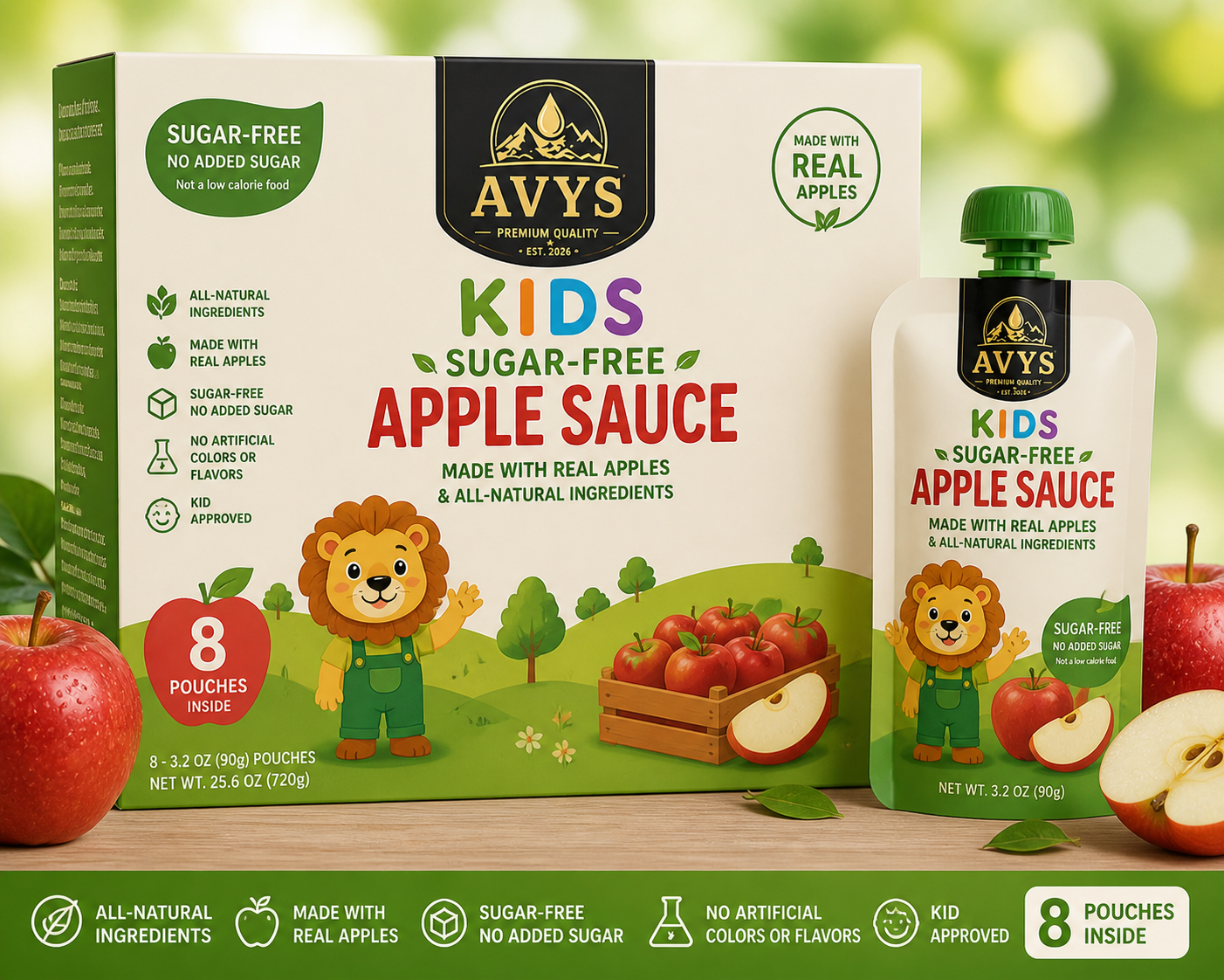 AVYS Kids Sugar-Free Apple Sauce