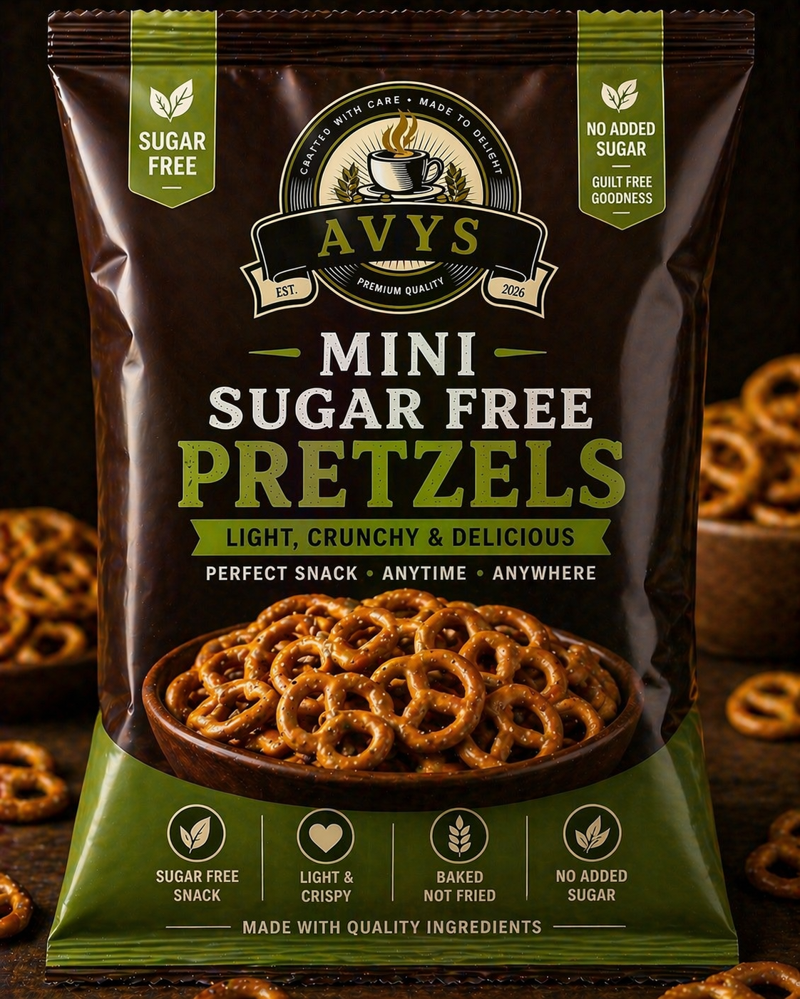 AVYS Sugar-Free Mini Pretzels