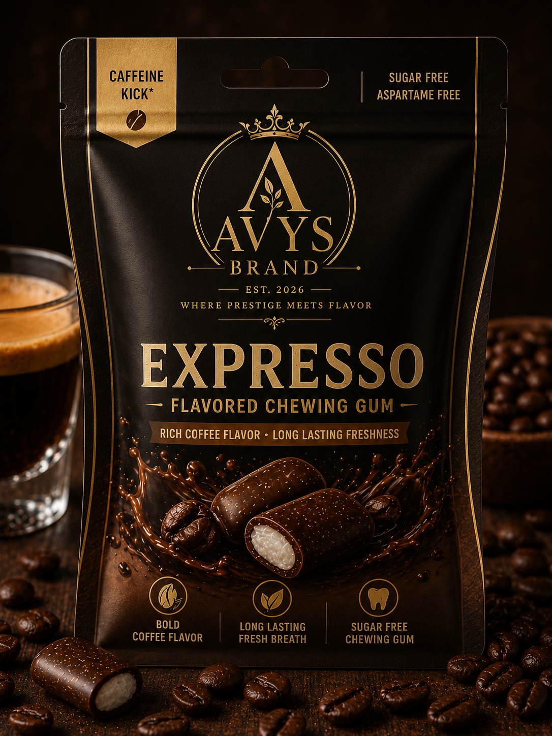 AVYS Espresso Flavored Gum