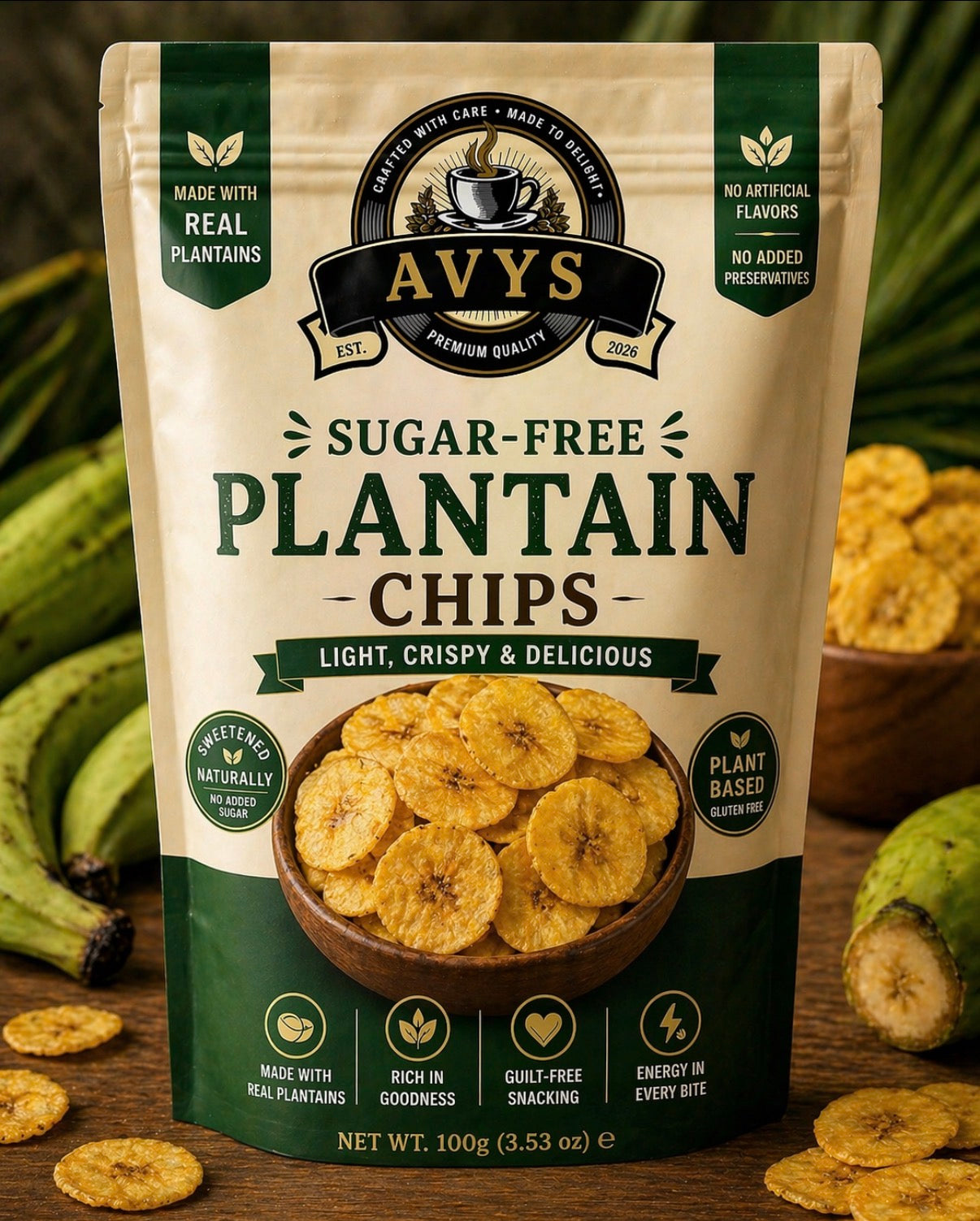 AVYS Sugar-Free Plantain Chips