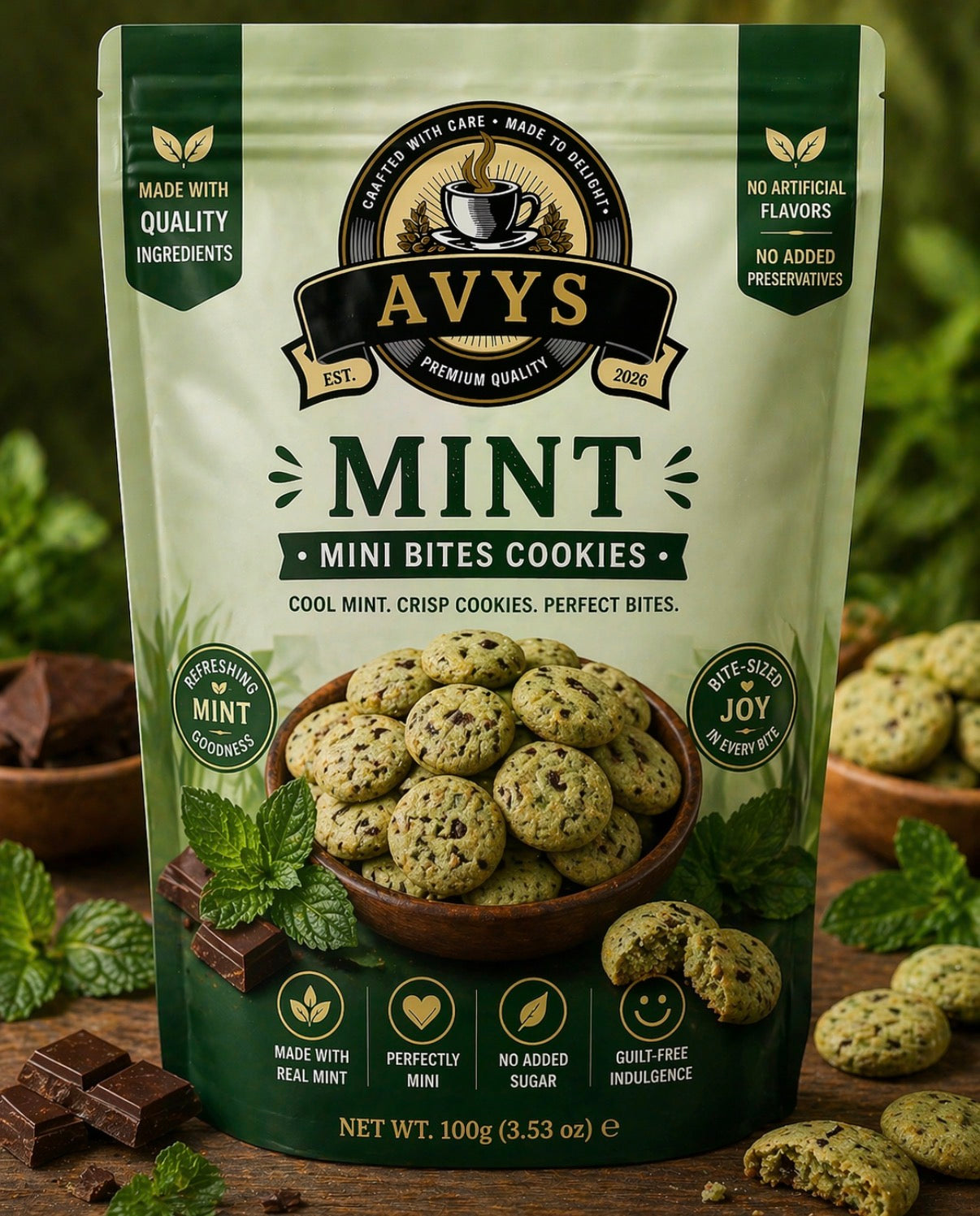 AVYS Mint-Mini Bites Cookies